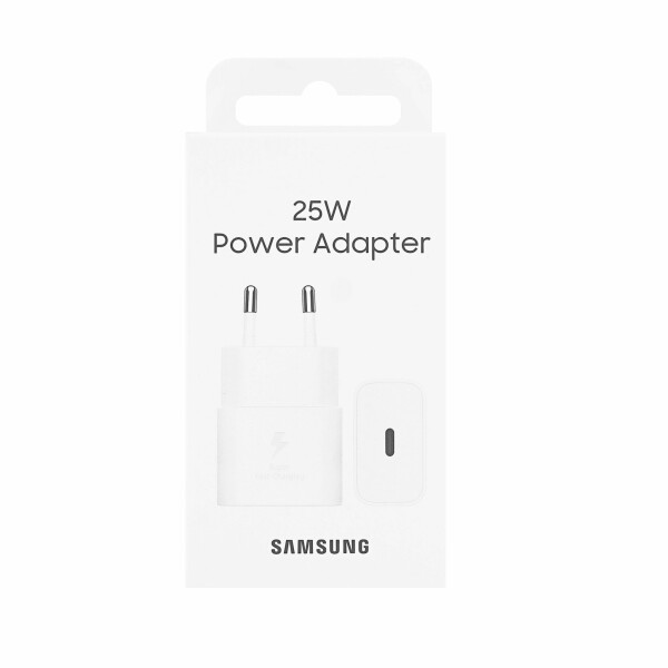 SAMSUNG HIŠNI POLNILEC 220V adapter EP-T2510NWE USB-C QC 25W - bel (Eu Blister)