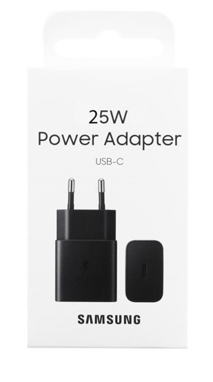 SAMSUNG HIŠNI POLNILEC 220V adapter EP-T2510NBE USB-C QC 25W - črn (Eu Blister)