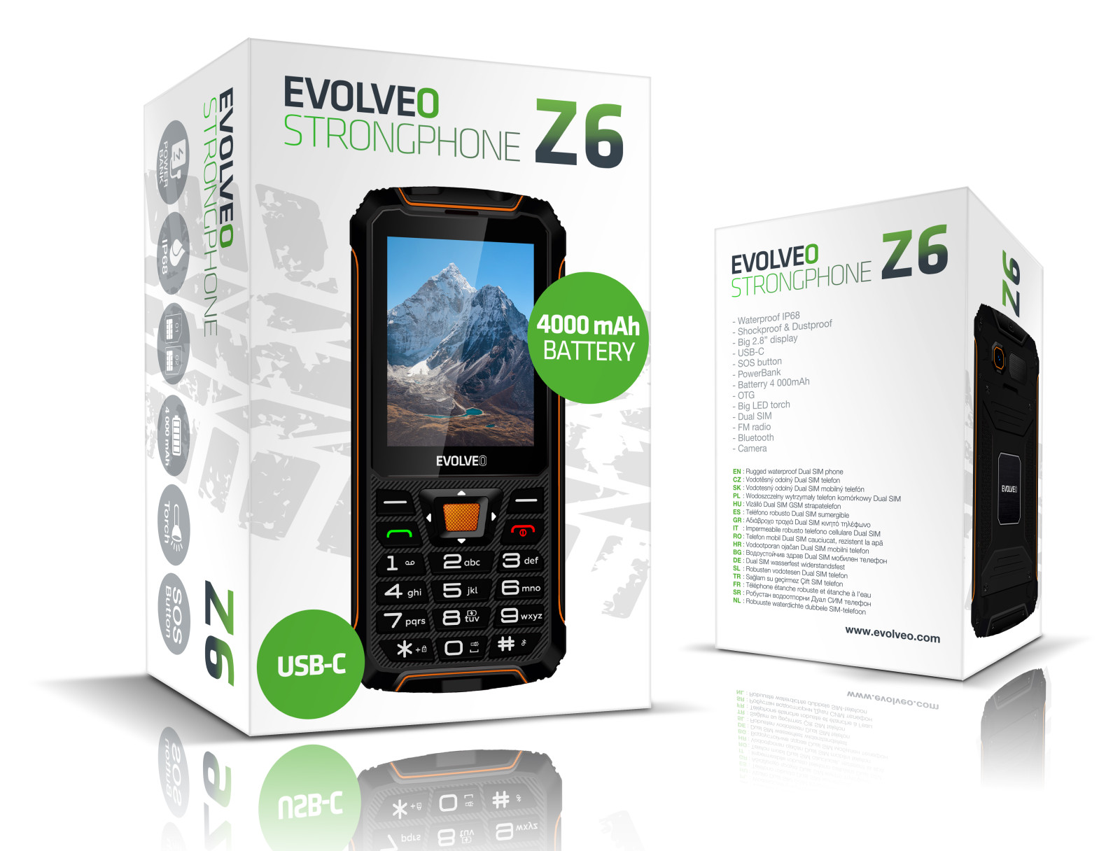 EVOLVEO StrongPhone SGP-Z6 - črno oranžen