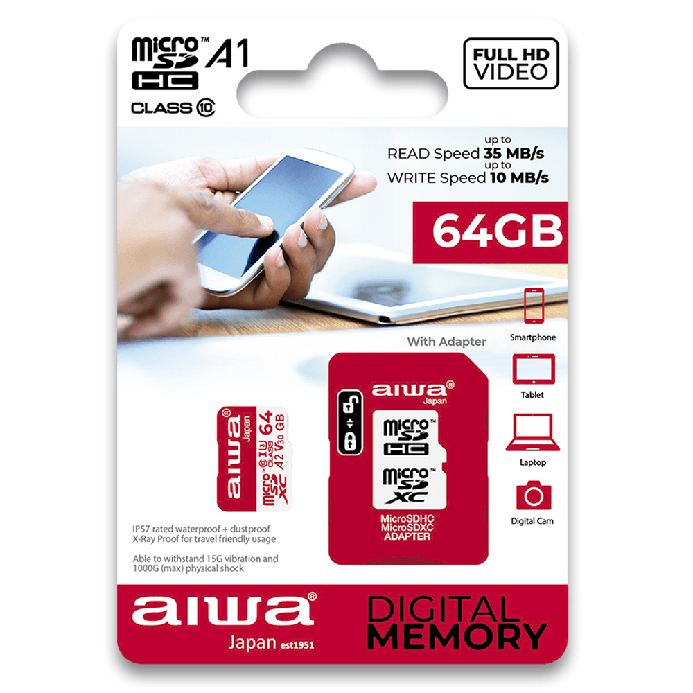 Aiwa spominska kartica MicroSD XC 64GB Class 10