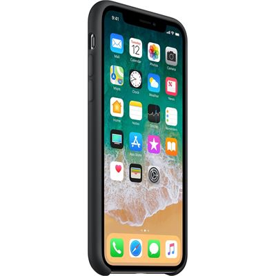 Apple original ovitek Silicon case MQT12FE/A za iPhone X - črn