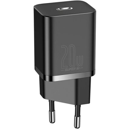 Baseus adapter hišni polnilec 220V Super-SI Quick Charge 20W vhod Type C - Original (EU Blister) črn