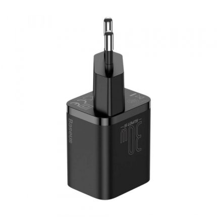 Baseus adapter hišni polnilec 220V Super-SI Quick Charge 30W vhod Type C - Original (EU Blister) črn