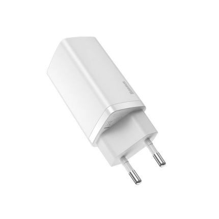 Baseus adapter hišni polnilec 220V Gun2Lite Quick Charge 65W vhod 1x USB A in 1x Type C - Original (EU Blister) bel