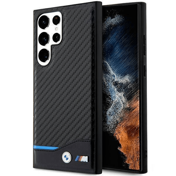 BMW ovitek Carbon BMHCS23L22NBCK za Samsung Galaxy S23 Ultra 5G - črn