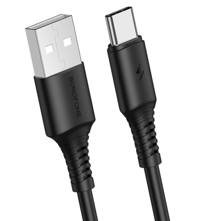 BOROFONE podatkovni kabel BX47 Type C na USB 1m QC 3A črn