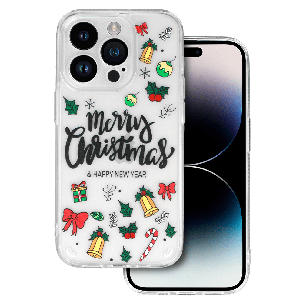 Clear Case Christmas za iPhone 13 - prozoren