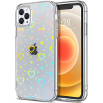 Clear Case silikonski ovitek Hologram za iPhone 13 Pro - prozoren s srčki