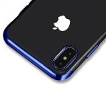 Elegance tanek silikonski ovitek za iPhone 11 Pro - prozoren z modrim robom