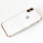 Elegance tanek silikonski ovitek za iPhone 11 Pro - prozoren z zlatim robom