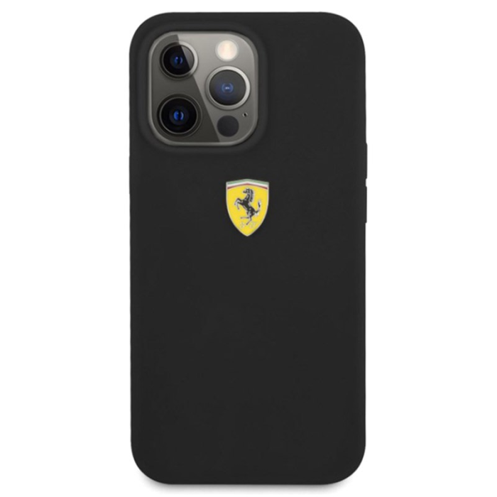 Ferrari silikonski ovitek Scuderia Ferrari FESSIHCP13XBK za iPhone 13 Pro - črn