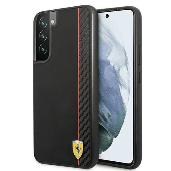 Ferrari silikonski ovitek Scuderia Ferrari FESAXHCS22MBK za Samsung Galaxy S22 Plus 5G - črn