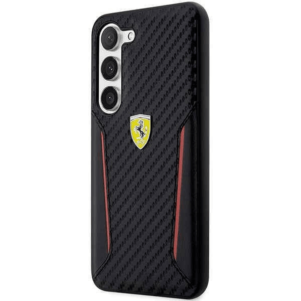 Ferrari usnjen ovitek Scuderia Ferrari FEHCS23SNPYK za Samsung Galaxy S23 5G - črn