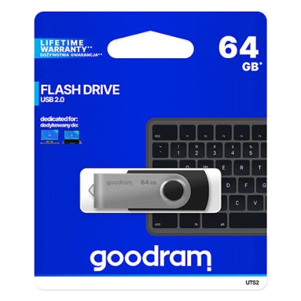 Goodram USB KLJUČ 64GB za shranjevanje podatkov črno srebrn