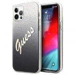 GUESS GUHCP12PCUGLSBK silikonski ovitek za iPhone 12 Pro Max - srebrno sive bleščice