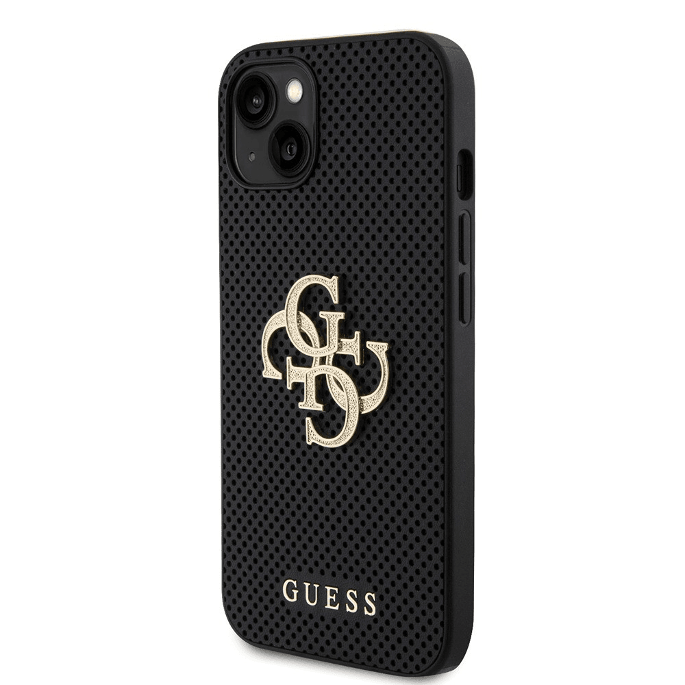 GUESS GUHCP13MPSP4LGK silikonski ovitek za iPhone 13 - perforiran črn