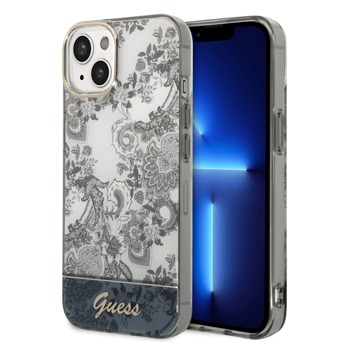 GUESS GUHCP14MHGPLHG ovitek za iPhone 14 Plus - Toile De Jouy - Porcelanasta kolekcija