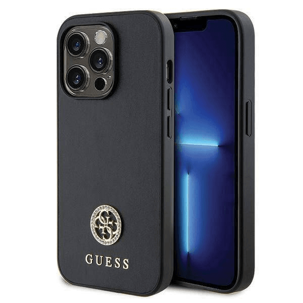 GUESS GUHCP15LPS4DGPK silikonski ovitek za iPhone 15 Pro - črn