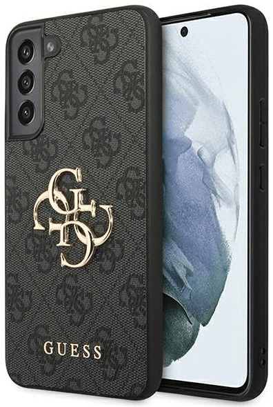 GUESS GUHCS23S4GMGGR silikonski ovitek za Samsung Galaxy S23 5G - črn z zlatim logom