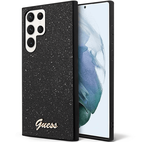 GUESS GUHCS24LHGGSHK ovitek za Samsung Galaxy S24 Ultra 5G - črn z bleščicami