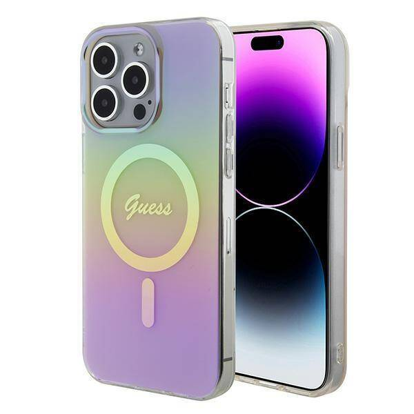 GUESS ovitek iPhone 15 Pro Max - MagSafe - Iridescent - GUHMP15XHITSP