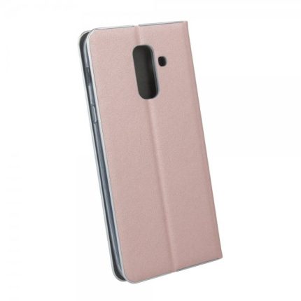 Havana Premium preklopna torbica Samsung Galaxy A6 2018 A600 - roza s srebrnim robom - kopija