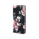 Havana Trendy Flower preklopna torbica Samsung Galaxy A22 A225 LTE - črno roza