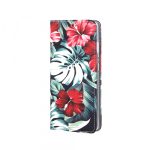 Havana Trendy Flower preklopna torbica Samsung Galaxy A32 A326 5G - črno rdeča