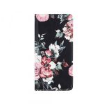 Havana Trendy Flower preklopna torbica Samsung Galaxy A22 A225 LTE - črno roza