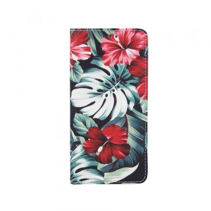 Havana Trendy Flower preklopna torbica Samsung Galaxy A32 A326 5G - črno rdeča