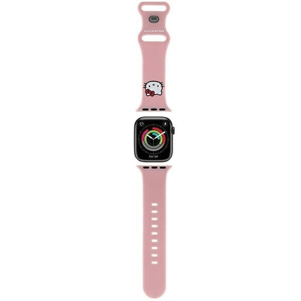 Hello Kitty silikonski pašček za uro za Apple Watch 38 / 40 mm - roza - HKAWMSCHBLP