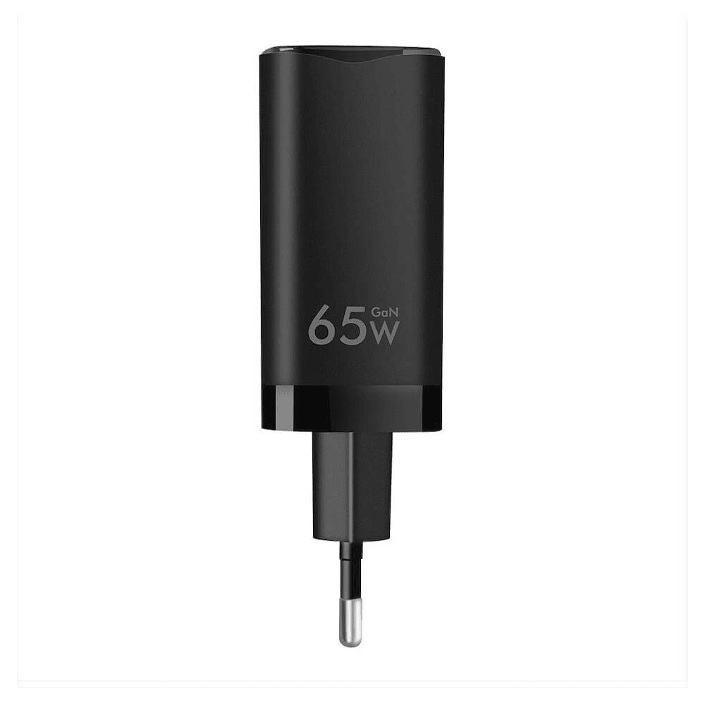 Hišni polnilec adapter FlashBang Gun Fast Charge PD 65W vhod 1x USB A in 2x Type C črn