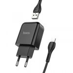 HOCO pametni hišni polnilec N2 z USB vtičem in s polnilnim kablom Lightning 2