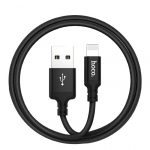 Hoco podatkovni kabel X14 Lightning na USB 1m 3A črn pleten