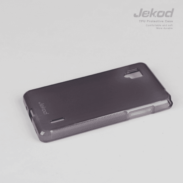 JEKOD silikonski ovitek LG Optimus G E973 prozorno črn TPU/TB + Zaščitna folija