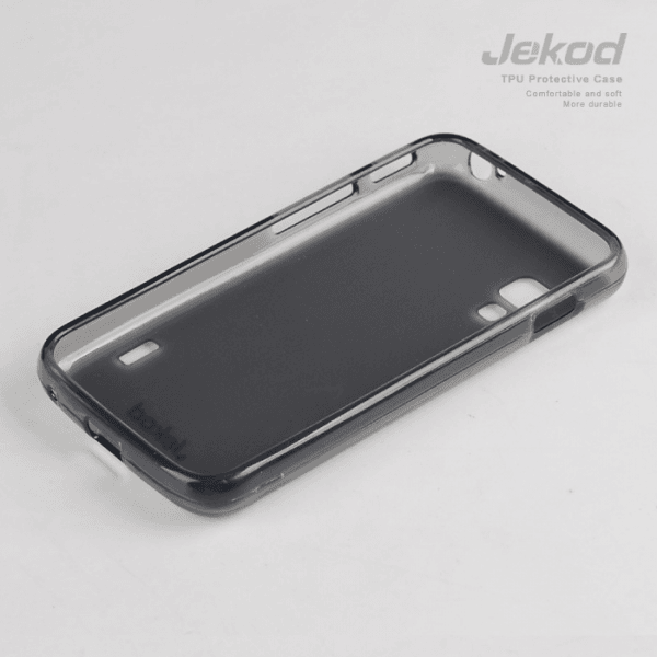 JEKOD silikonski ovitek LG Optimus L5 2 E460 prozorno črn TPU/TB + Zaščitna folija