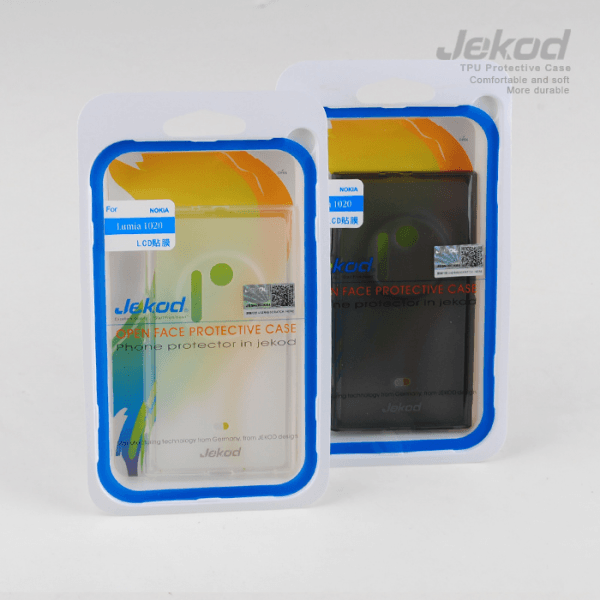 JEKOD silikonski ovitek Nokia Lumia 1020 prozoren TPU/T + Zaščitna folija