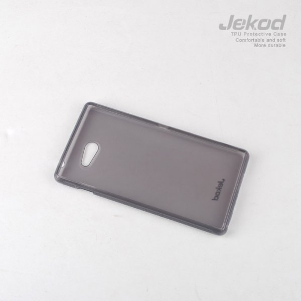 JEKOD silikonski ovitek Sony Xperia M2 prozorno črn D2303 TPU/TB + Zaščitna folija