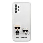 Originalen KARL LAGERFELD ovitek Samsung Galaxy A32 A326 5G - Karl and Choupette - prozorna zaščita - KLHCA32CKTR