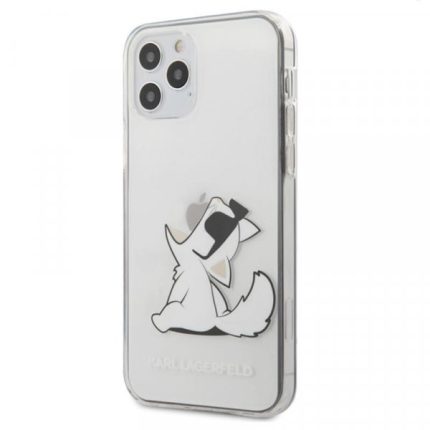 Originalen KARL LAGERFELD ovitek iPhone 12 Pro Max - Choupette Fun - prozorna zaščita - KLHCP12LCFNRC