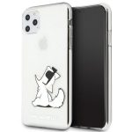 Originalen KARL LAGERFELD ovitek iPhone 12 Pro Max - Choupette Fun - prozorna zaščita - KLHCP12LCFNRC