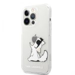 Originalen KARL LAGERFELD ovitek iPhone 13 Pro - Choupette Fun - prozorna zaščita - KLHCP13LCFNRC