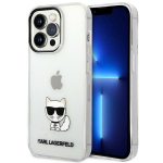 Originalen KARL LAGERFELD ovitek iPhone 14 Pro Max  - Choupette Logo - prozoren ovitek - KLHCP14XCTTR