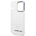 Originalen KARL LAGERFELD ovitek iPhone 14 Pro Max  - Choupette Logo - prozoren ovitek - KLHCP14XCTTR