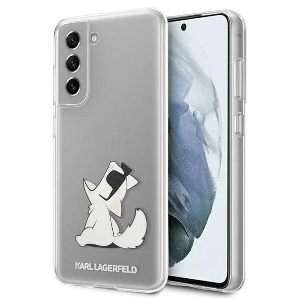 Originalen KARL LAGERFELD ovitek Samsung Galaxy S22 Plus 5G - Choupette Fun - prozorna zaščita - KLHCS22MCFNRC