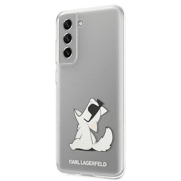 Originalen KARL LAGERFELD ovitek Samsung Galaxy S22 Plus 5G - Choupette Fun - prozorna zaščita - KLHCS22MCFNRC