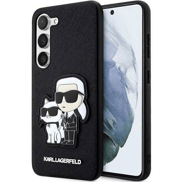 Originalen KARL LAGERFELD ovitek Samsung Galaxy S23 Plus 5G - IML NFT Full Bodies - črna zaščita - KLHCS23MSANKCPK