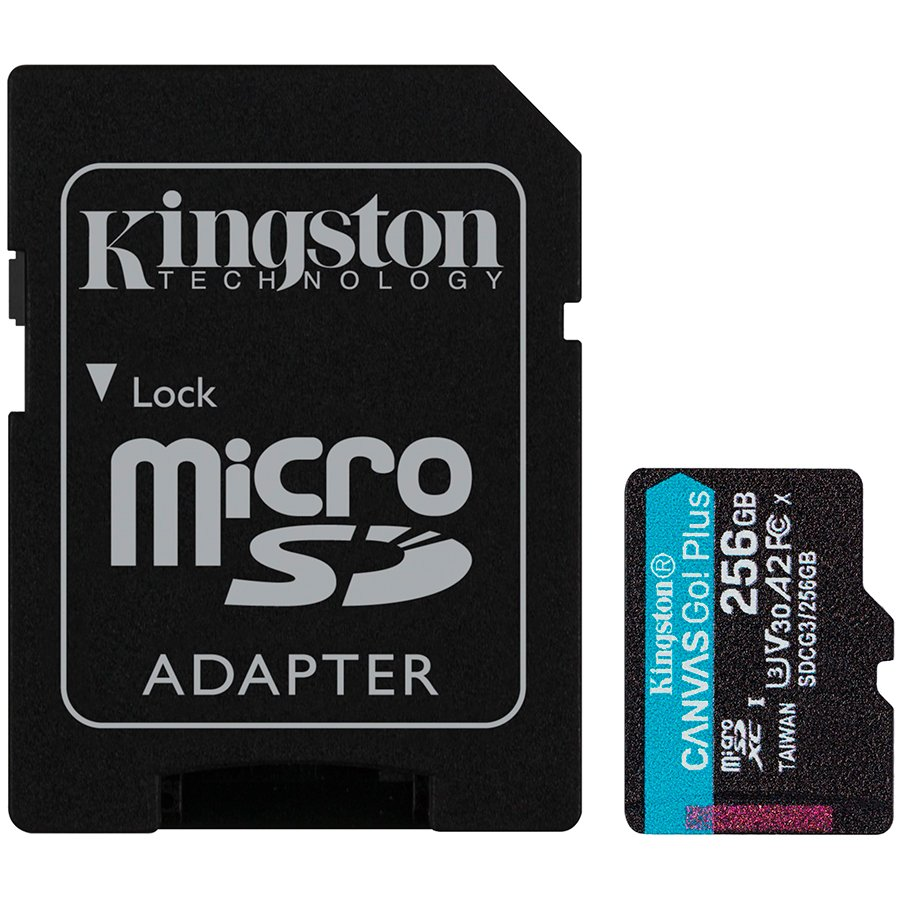 Kingston SPOMINSKA KARTICA 256GB 4K microSD (2v1 MICRO-SDXC ) 170MB/s