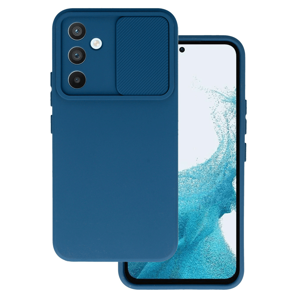 Onasi Lens Cover silikonski ovitek zaščita za Samsung Galaxy A34 - moder