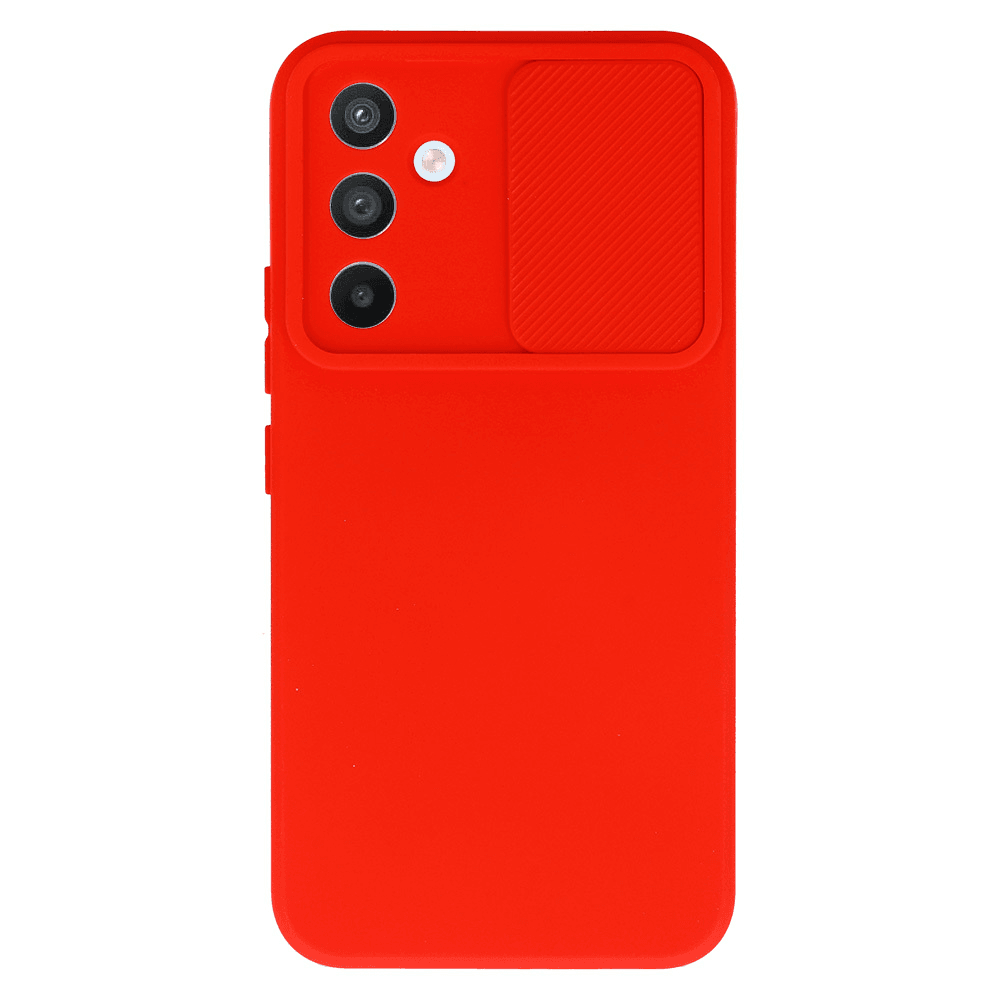 Onasi Lens Cover silikonski ovitek zaščita za Samsung Galaxy A14 - rdeč